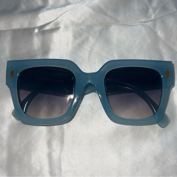 Sojos Stylish oversized Blue Sunglasses 48 22-142